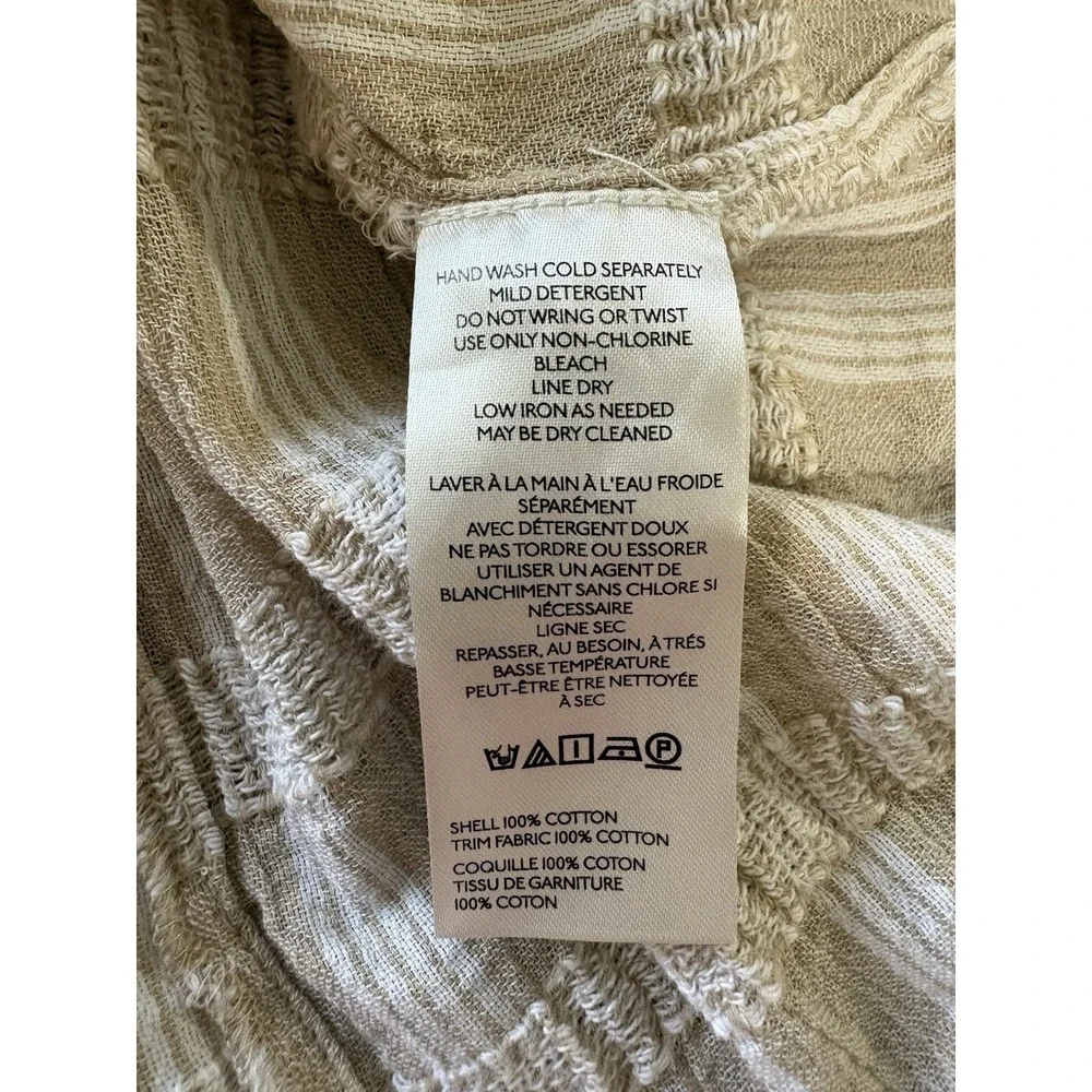 Pilcro Anthropologie Textured Babydoll Tunic Top Large Ruffle Cottagecore Boho - Picture 11 of 14